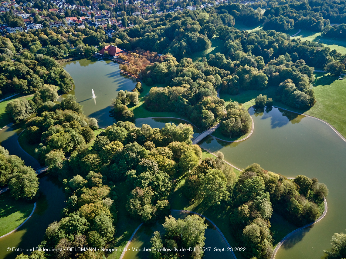 23.09.2022 - der Ostpark mir Biergarten und See in Neuperlach
